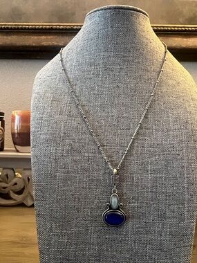 Lia Sophia two tone blue COSTA necklace